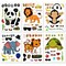 Wrapables Make Your Own Sticker Sheets, DIY Make a Face Animal, Food, Party Favor Stickers (24 Sheets)